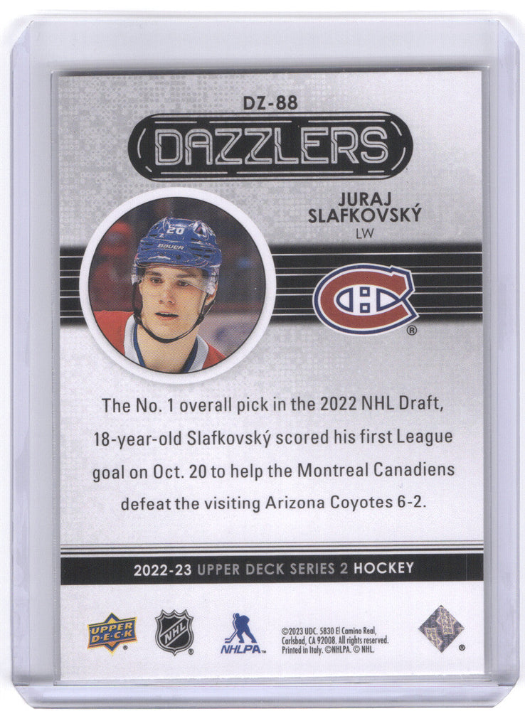 2022-23 Upper Deck Series 2 Orange Dazzlers #Dz-88 Rookie Rc Juraj Slafkovsky