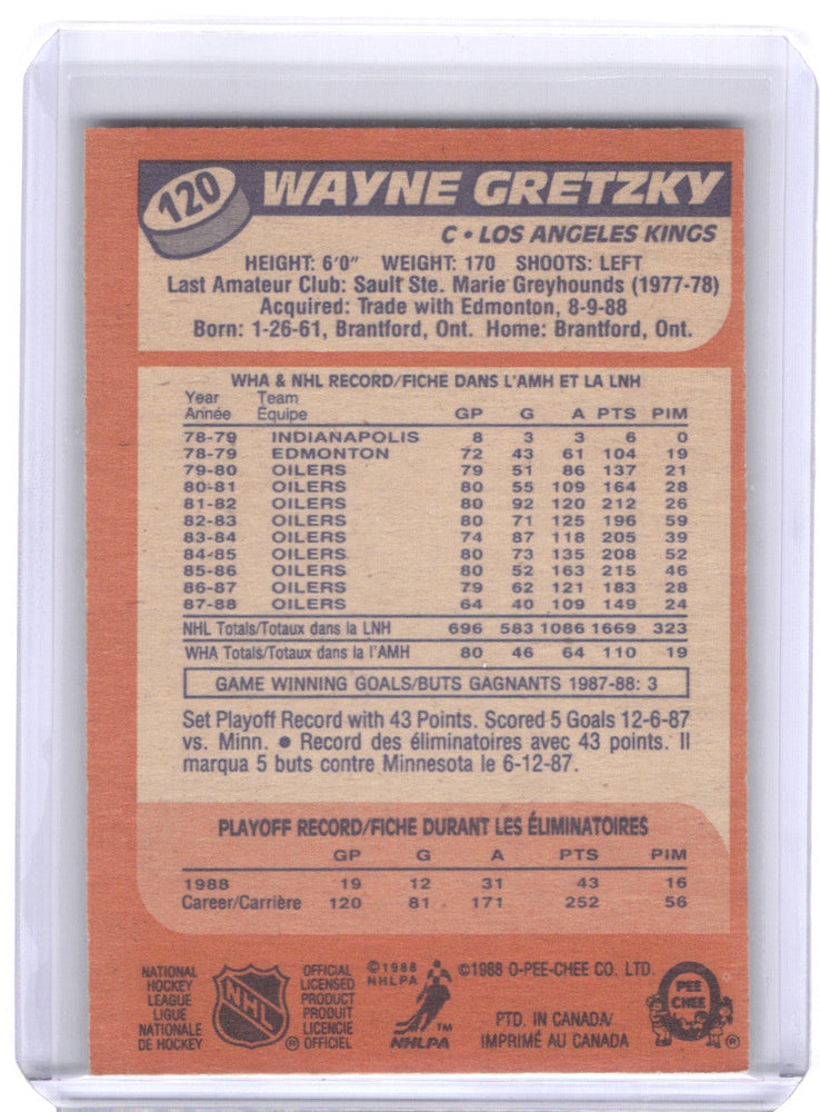 1988-89 O-Pee-Chee #120 Wayne Gretzky