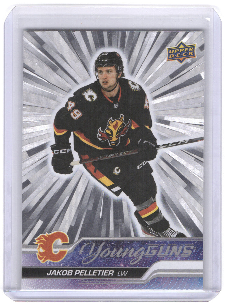 2023-24 Upper Deck Seires 1 Young Guns Silver Outburst #208 Rookie Rc Jakob Pelletier