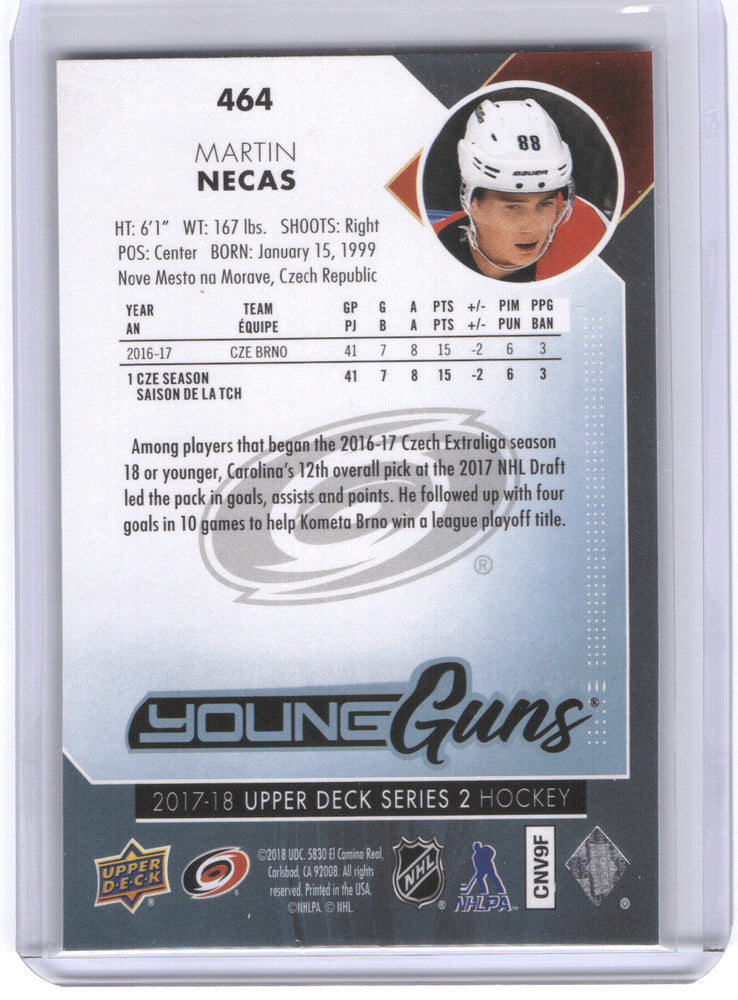 2017-18 Upper Deck Series 2 Young Guns #464 Rookie RC Martin Necas