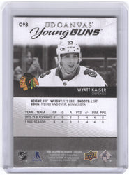 2023-24 Upper Deck Series 1 Young Guns Canvas Black #C98 Rookie Rc Wyatt Kaiser