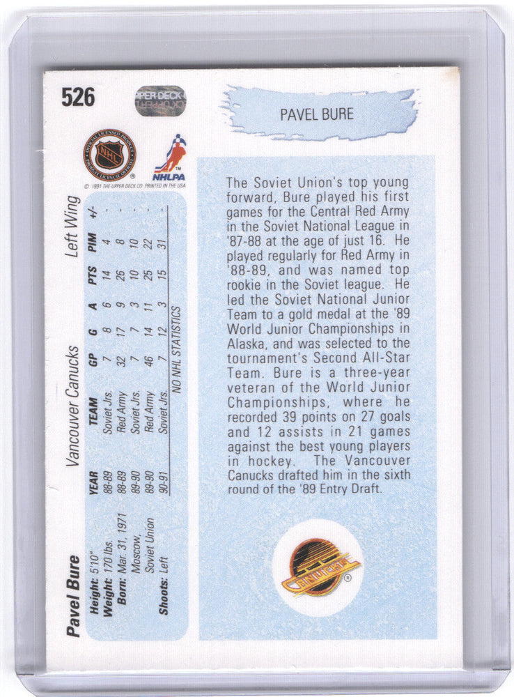 1990-91 Upper Deck Young Guns #526 Rookie RC Pavel Bure