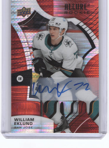 2021-22 Upper Deck Allure Red Rainbow #102 Rookie Rc Auto William Eklund