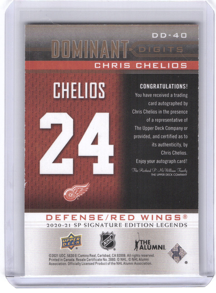 2020-21 Upper Deck Sp Signature Edition Legends Dominant Digits #Dd-40 Auto Chris Chelios