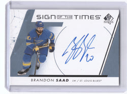 2022-23 Upper Deck Sp Authentic Sign Of The Times #Sott-Bs Auto Brandon Saad