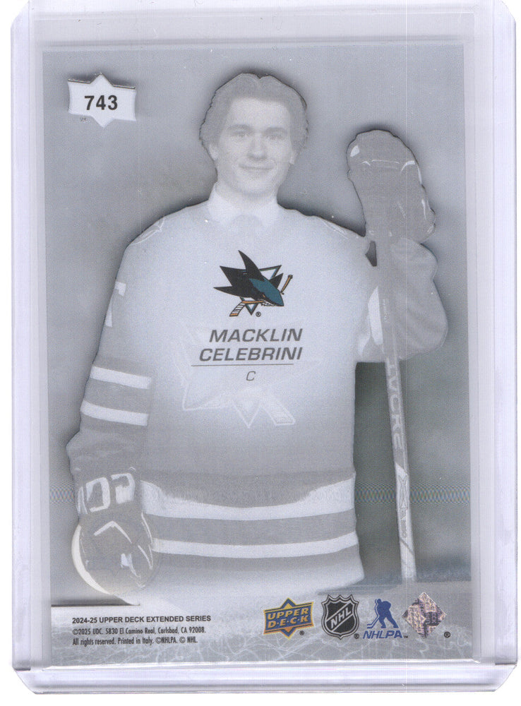 2024-25 Upper Deck Extended Clear Cut 743 Rookie Rc Macklin Celebrini