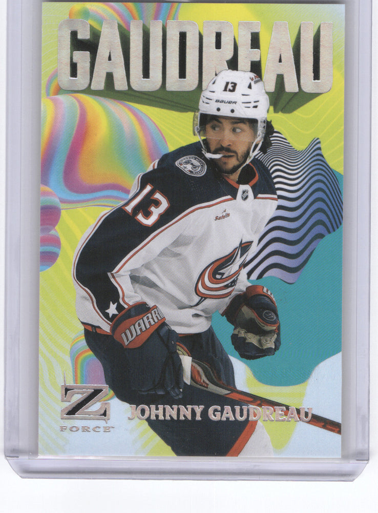 2023-24 Skybox Metal Universe Z-Force Super Wave 10Of50 Johnny Gaudreau /50