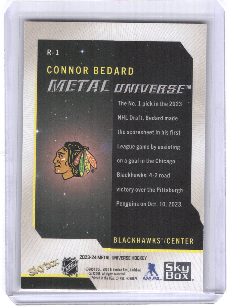 2023-24 Skybox Metal Universe Retro Rookie R-1 Rookie Rc Connor Bedard