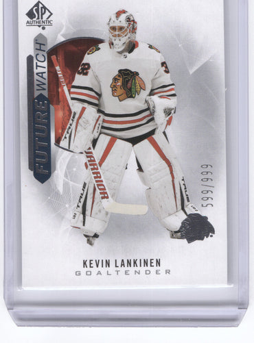 2020-21 Upper Deck Sp Authentic Future Watch 213 Rookie Rc Kevin Lankinen /999