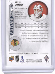 2020-21 Upper Deck Sp Authentic Future Watch 213 Rookie Rc Kevin Lankinen /999