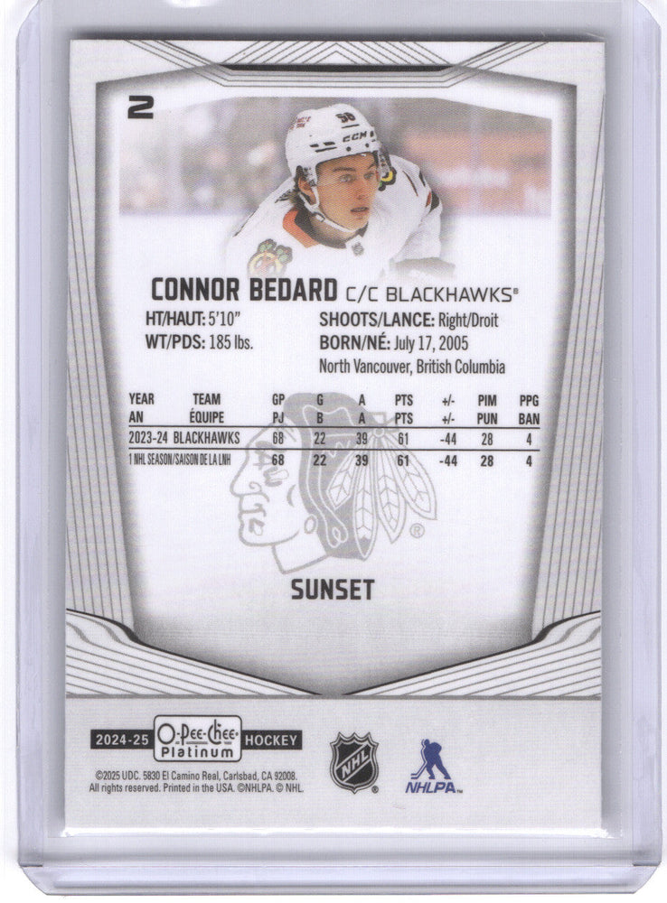 2024-25 Upper Deck O-Pee-Chee Platinum Sunset #2 Connor Bedard