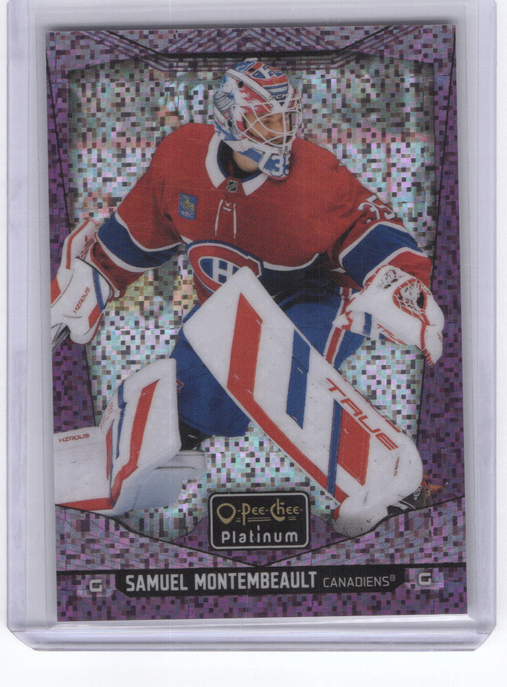 2024-25 Upper Deck O-Pee-Chee Platinum Violet Pixels #96 Samuel Montembeault /299