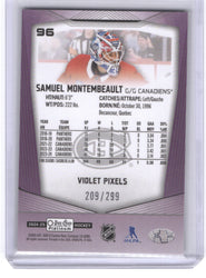 2024-25 Upper Deck O-Pee-Chee Platinum Violet Pixels #96 Samuel Montembeault /299