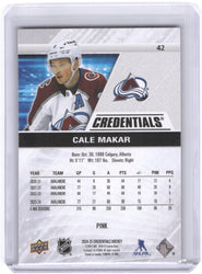 2024-25 Upper Deck Credentials Pink #42 Cale Makar /99