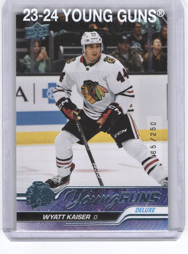 2023-24 Upper Deck Series 1 Young Guns Deluxe #229 Rookie Rc Wyatt Kaiser /250