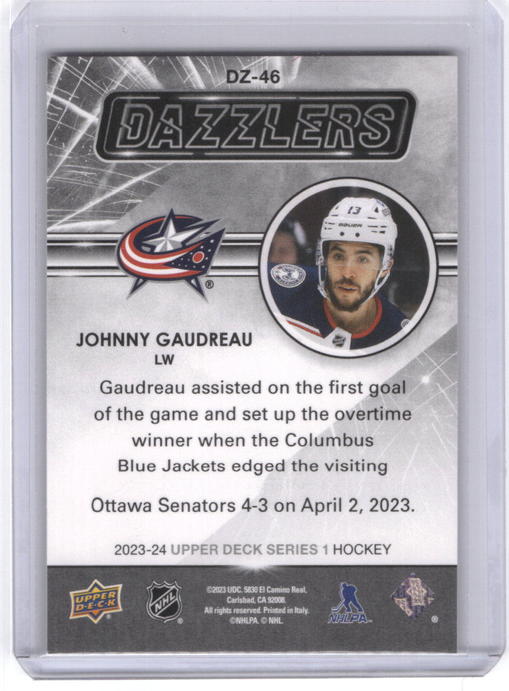 2023-24 Upper Deck Series 1 Dazzlers Dz-46 Johnny Gaudreau