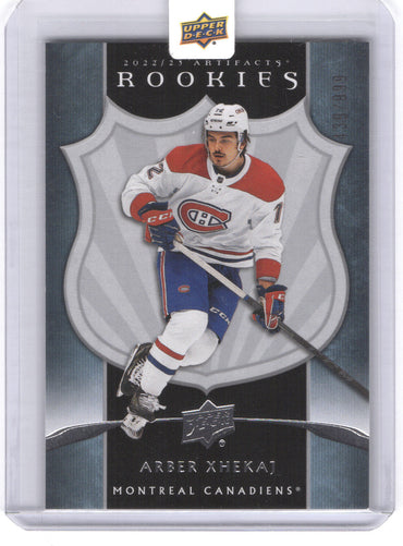 2022-23 Upper Deck Artifacts Hockey Rookies #13 Rookie Rc Arber Xhekaj /999