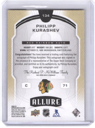 2020-21 Upper Deck Allure Red Rainbow Auto #134 Rookie Rc Auto Philipp Kurashev