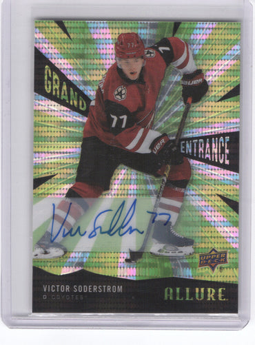 2020-21 Upper Deck Allure Green Auto Ge_14 Auto Victor Soderstrom