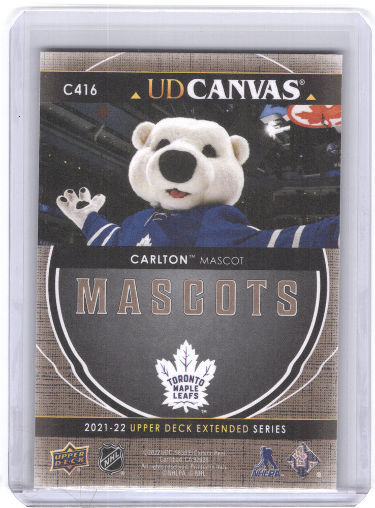 2021-22 Upper Deck Extended Ud Canvas C416 Carlton The Bear