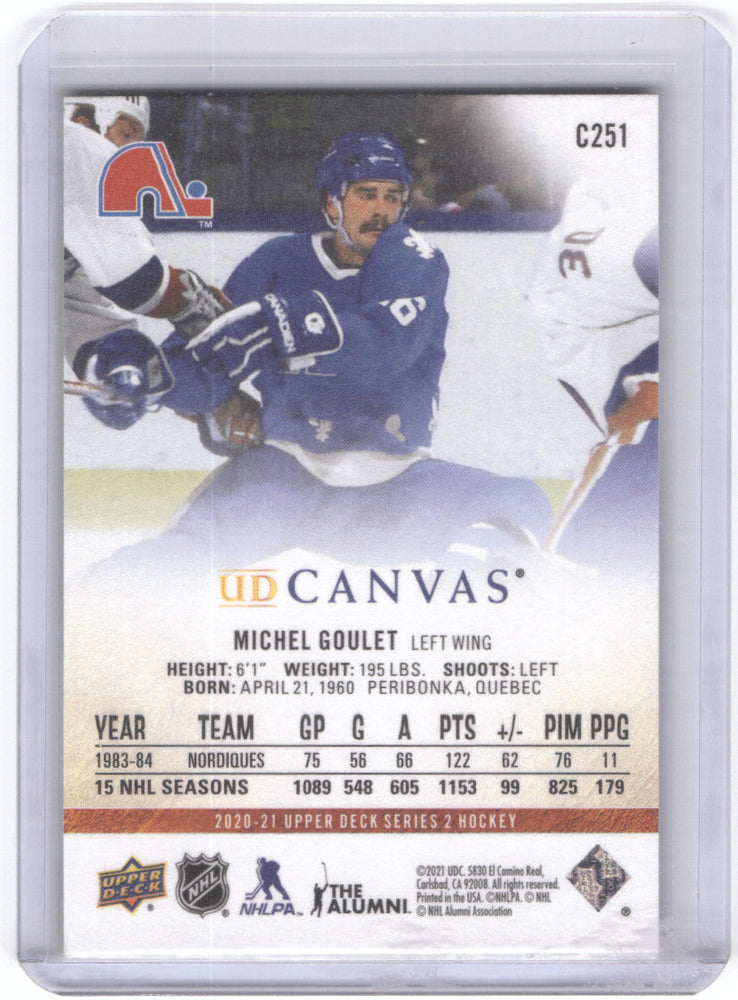 2020-21 Upper Deck Series 2 Ud Canvas C251 Michel Goulet