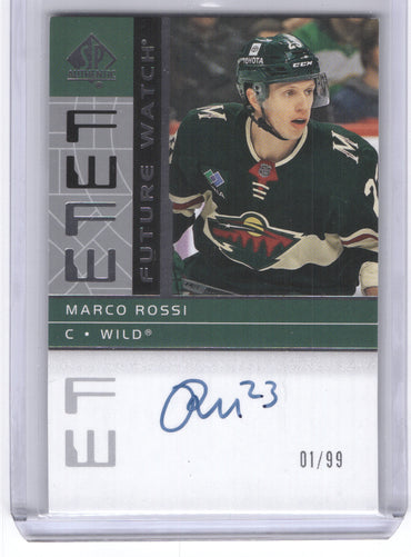 2022-23 Upper Deck Sp Authentic Future Match Rfwa2-Mr Rookie Rc Auto Marco Rossi /99