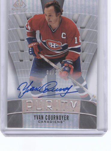 2021-22 Upper Deck Sp Game Used Purity 1/25 P-47 Auto Yvan Cournoyer /25