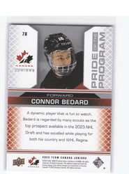 2022 Upper Deck Team Canada Juniors Pride Of The Program #78 Connor Bedard