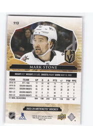 2023-24 Upper Deck Artifacts Light Blue Steel #133 Mark Stone /85