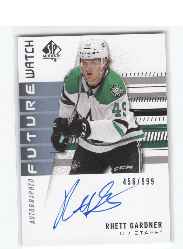 2019-20 Upper Deck Sp Authentic Future Watch Autographed #238 Rookie Rc Auto Rhett Gardner /999
