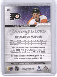 2023-24 Upper Deck Series 1 Young Guns #225 Rookie Rc Tyson Foerster