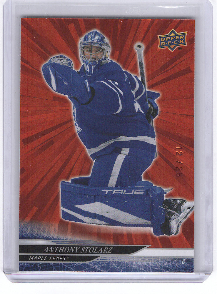 2024-25 Upper Deck Extended Red Outburst 621 Anthony Stolarz /25