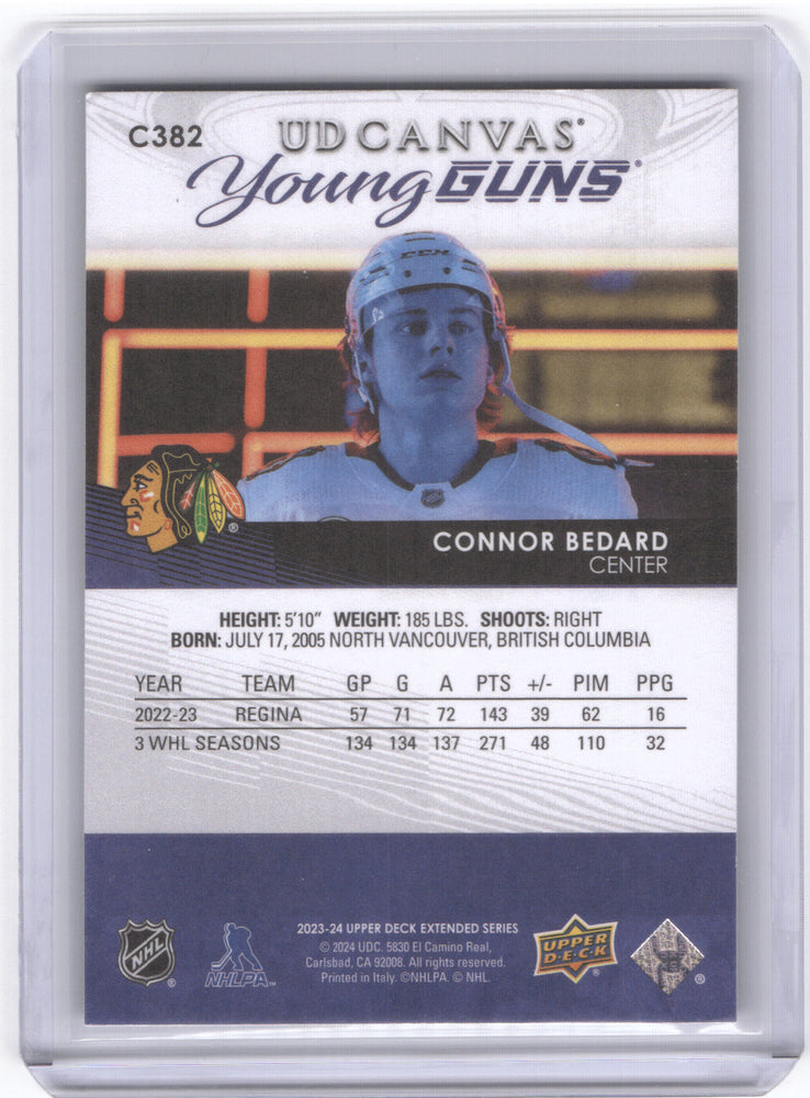 2023-24 Upper Deck Extended Young Guns Ud Canvas Rookie Rc Connor Bedard