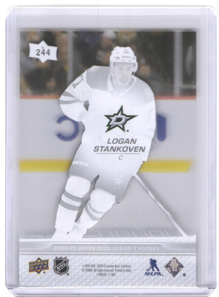 2024-25 Upper Deck Series 1 Young Guns Acetate #244 Rookie Rc Logan Stankoven