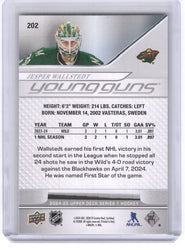 2024-25 Upper Deck Series 1 Young Guns 202 Rookie Rc Jesper Wallstedt