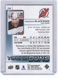 2018-19 Upper Deck Series 1 Young Guns 210 Rookie Rc Mackenzie Blackwood