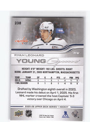 2025-26 Upper Deck Series 1 Young Guns #238 Ryan Leonard