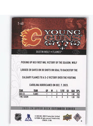 2023-24 Upper Deck Extended Young Guns #T-40 Rookie Rc Dustin Wolf