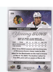 2023-24 Upper Deck Series 1 Young Guns Deluxe #229 Rookie Rc Wyatt Kaiser /250