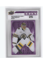 2024-25 Upper Deck Series 1 Population Count 25 Jeremy Swayman
