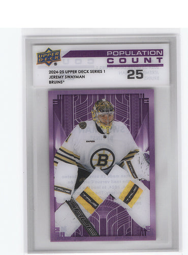 2024-25 Upper Deck Series 1 Population Count 25 Jeremy Swayman