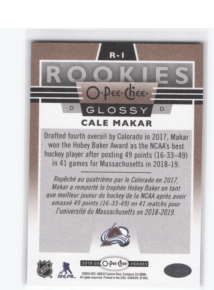 2019-20 Upper Deck O-Pee-Chee Glossy Rookies R-1 Rookie Rc Cale Makar