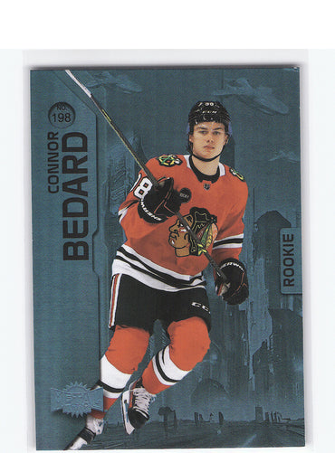 2023-24 Skybox Metal Universe Blue Spectrum #198 Rookie Rc Connor Bedard