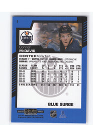 2020-21 Upper Deck O-Pee-Chee Platnium Blue Surge #1 Connor Mcdavid