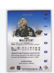 2024-25 Upper Deck Spx Rookie - Radiance #128 Rookie Rc Jesper Wallstedt /100
