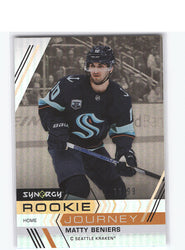 2022-23 Upper Deck Synergy Rookie Journey Rj-5 Rookie Rc Matty Beniers /99