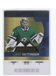 2020-21 Upper Deck Credentials Debut Ticket Access #140 Rookie Rc Jake Oettinger /249
