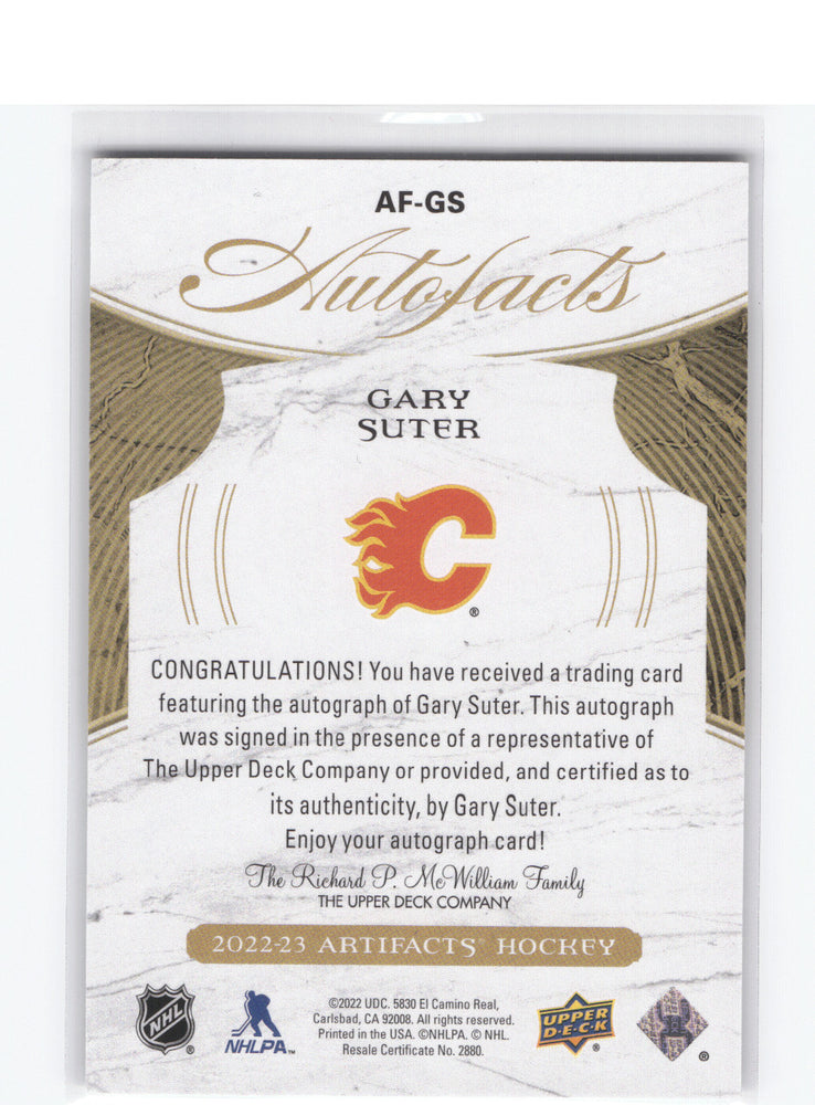 2022-23 Upper Deck Artifacts Autofacts Af-Gs Auto Gary Suter