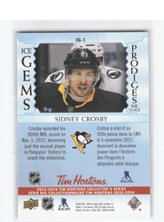 2023-24 Upper Deck Tim Hortons Collector's Series Ice Gems Ig-1 Sidney Crosby