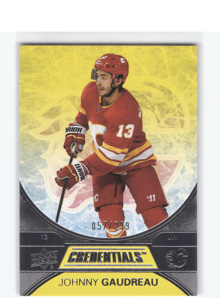 2021-22 Upper Deck Credentials #8 Johnny Gaudreau /299